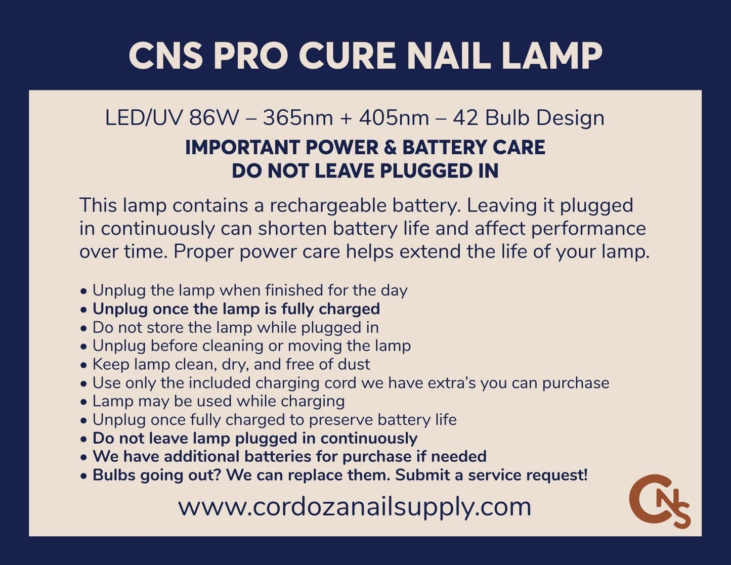 CNS Professional Nail Lamp LED/UV 86w 365nm+405nm 42 Bulb