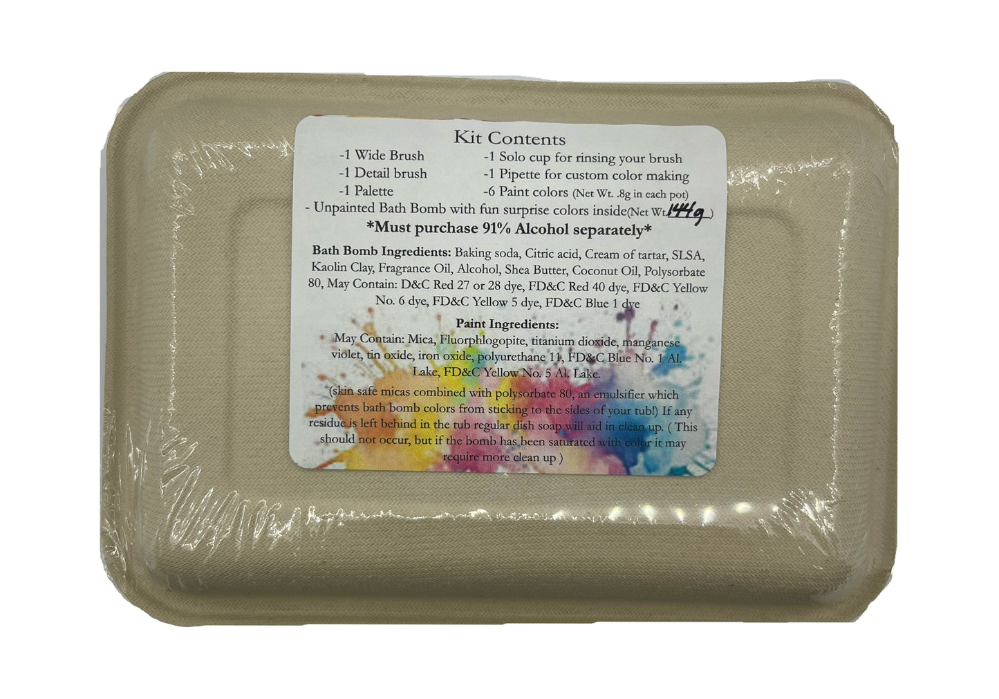 Paint your own bath bomb kits