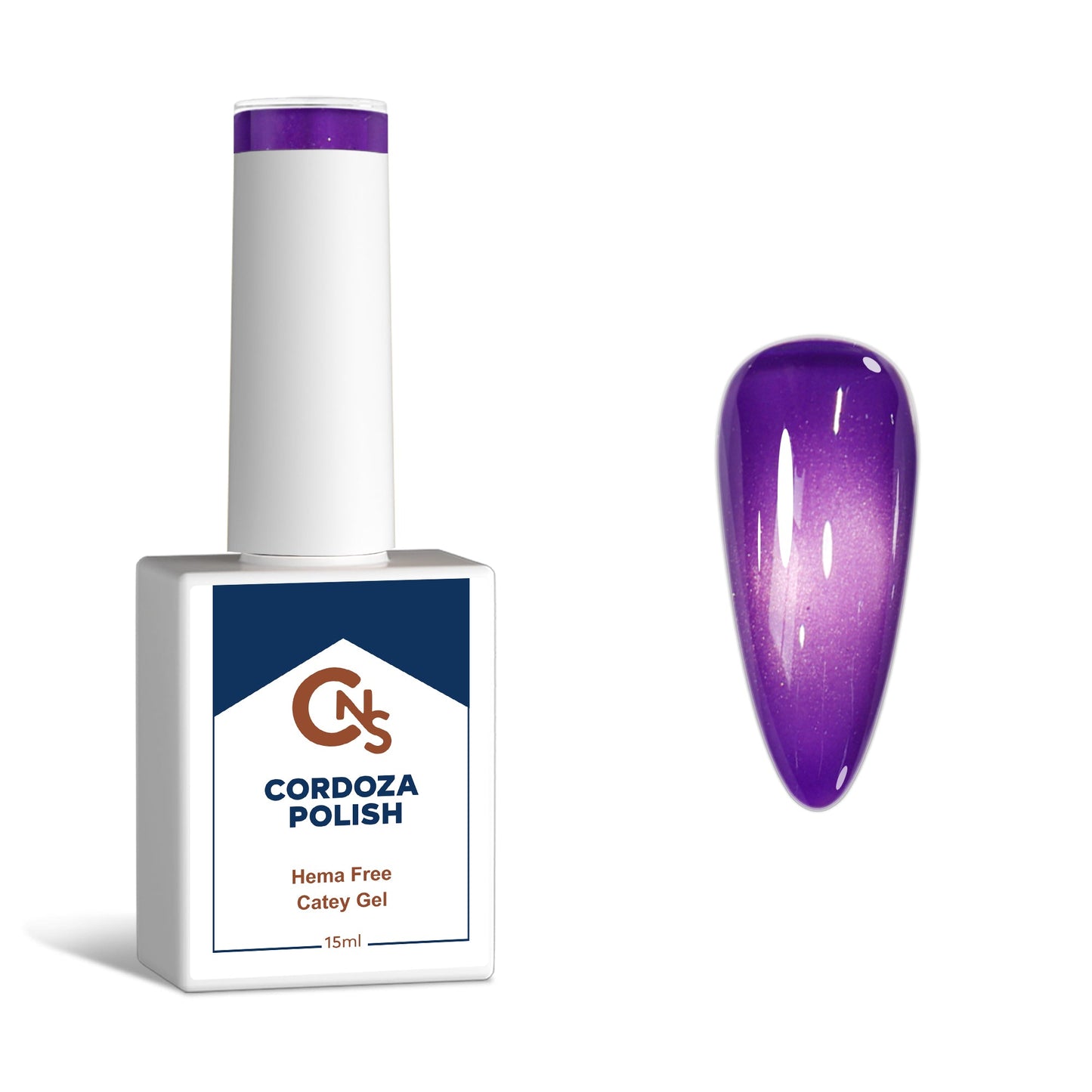 Deep Violet Aura CNS Hema Free Cateye Gel Polish