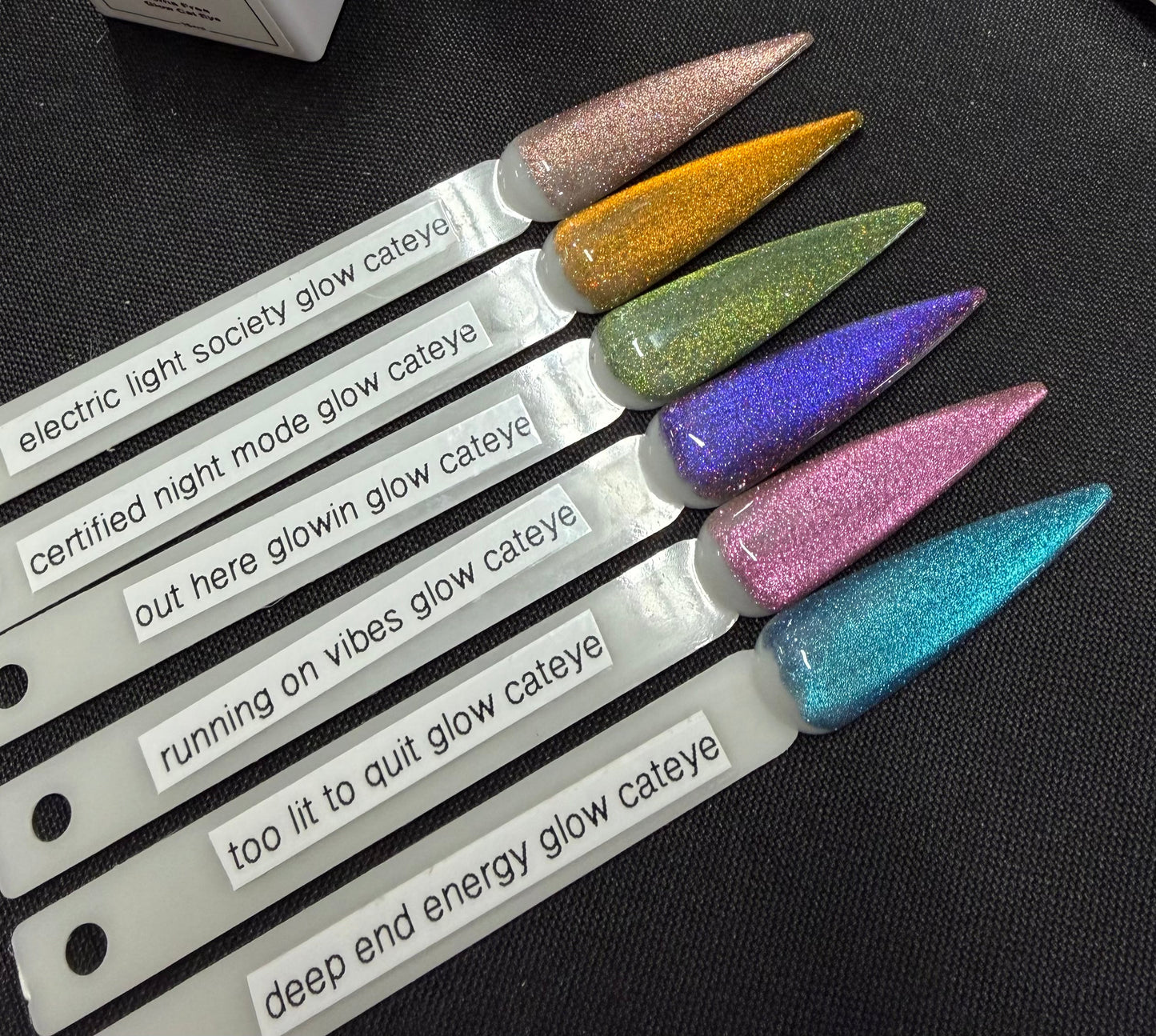 6pc Glow Cateye Collection | Glow-in-the-Dark Magnetic Gel Polish | Hema Free