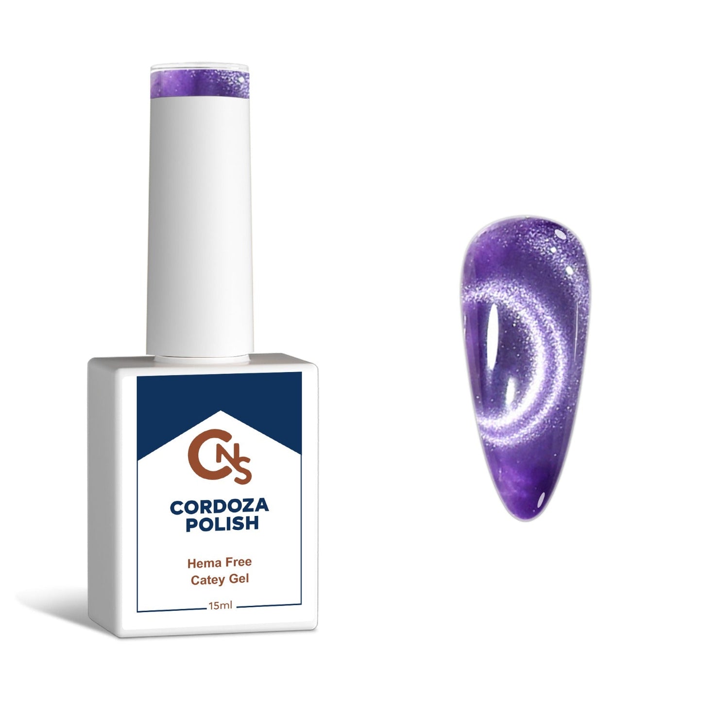 Grape Minds Think Alike - CNS Hema Free Chrome Attract Cateye Gel Polish