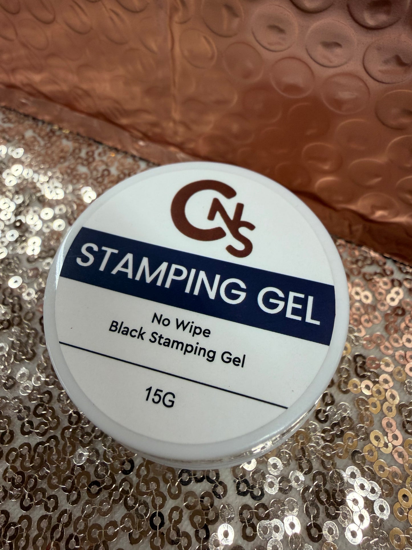 No Wipe Black Stamping Gel for Nail Art 15g | Grabs Chrome | Hema Free