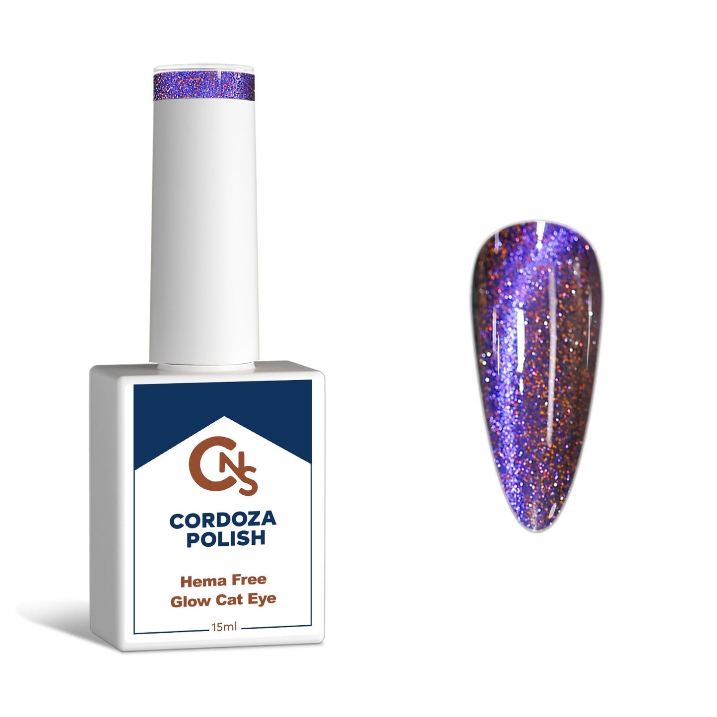 Running On Vibes - CNS Hema Free Glow Cateye Gel Polish