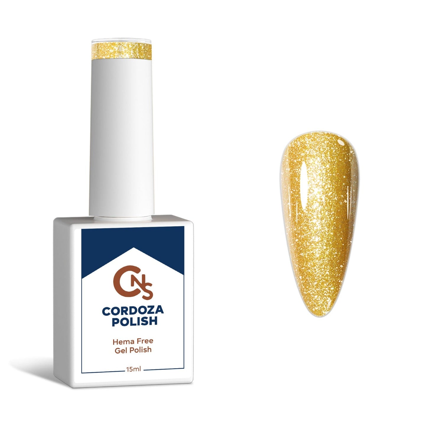 Sunlit Honey - CNS Hema Free Metallic Sparkle Gel Polish