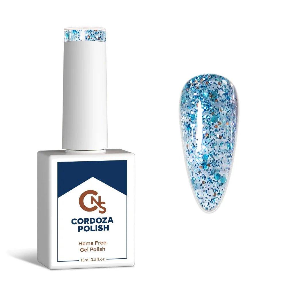 Blue Crushin - CNS Hema Free Glitter Gel Polish