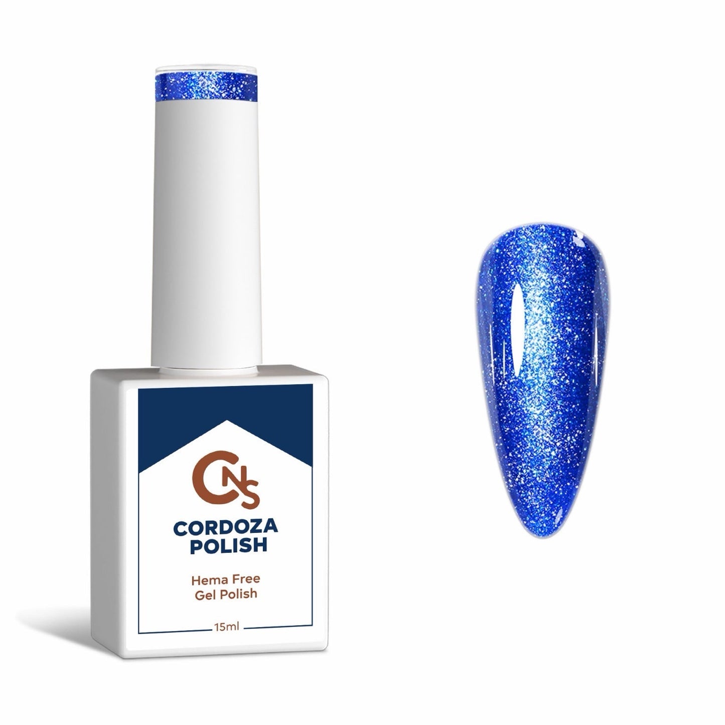 Blue Razzle - CNS Hema Free Metallic Sparkle Gel Polish