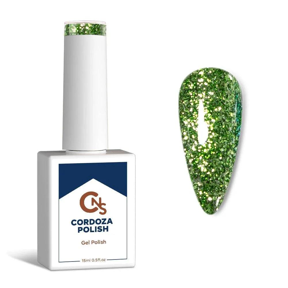 Cactus Charm - CNS Hema Free Metallic Sparkle Gel Polish