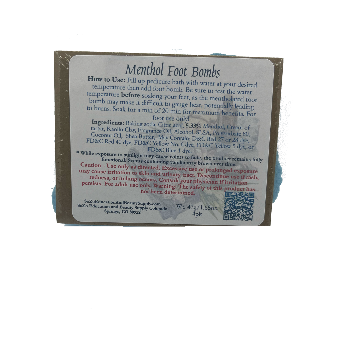 Menthol Pedicure Bombs