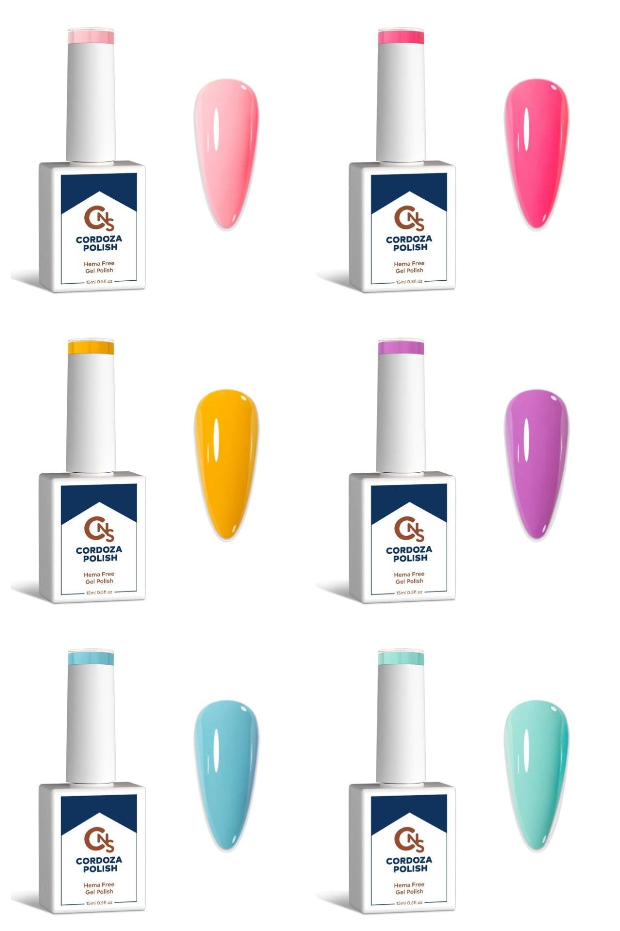 Cream Pop 6pc Collection - CNS Hema Free Gel Polish
