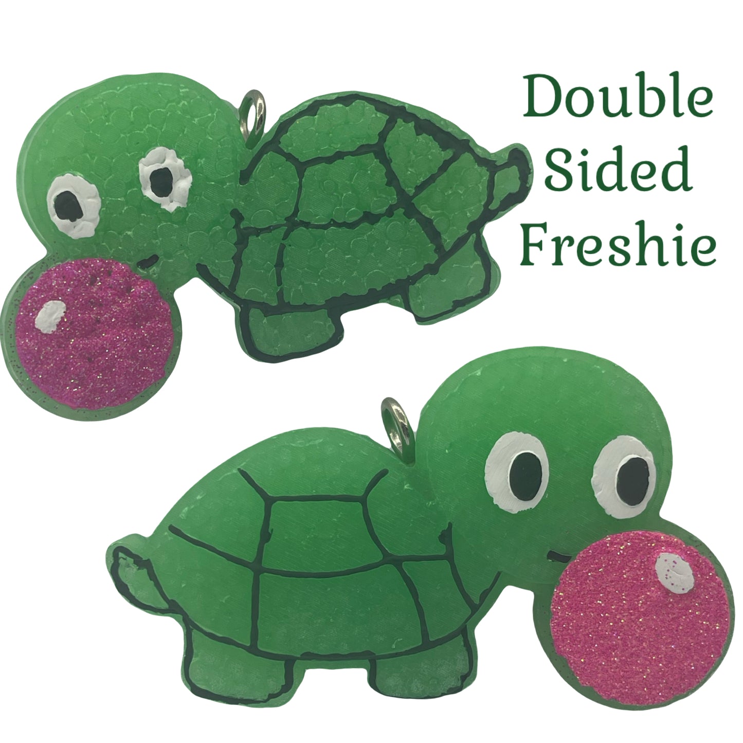 Bubble Gum Turtle (Double Sided) Freshie