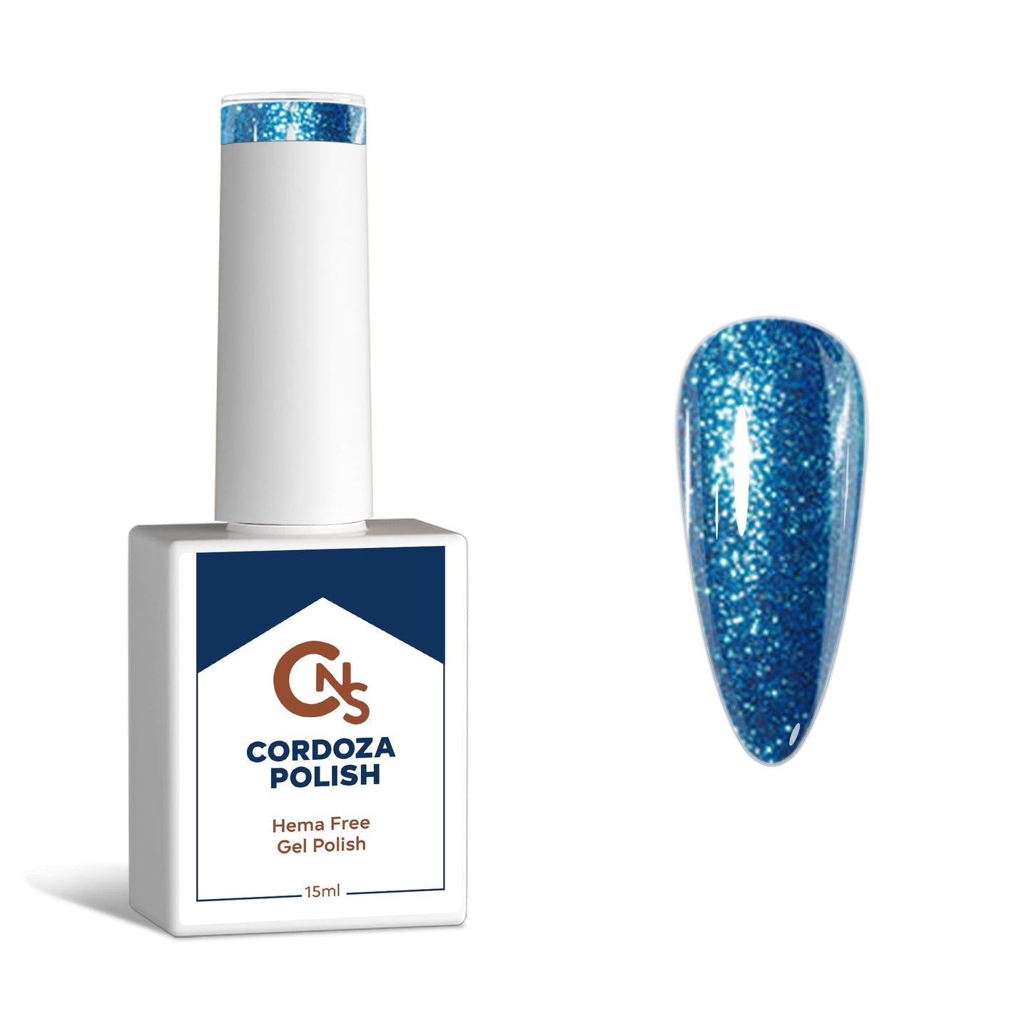 Bluebell & Bubbly - CNS Hema Free Metallic Sparkle Gel Polish