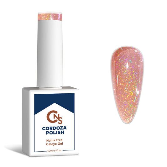 Coral Oracle - CNS Hema Free Holographic Cateye Gel Polish