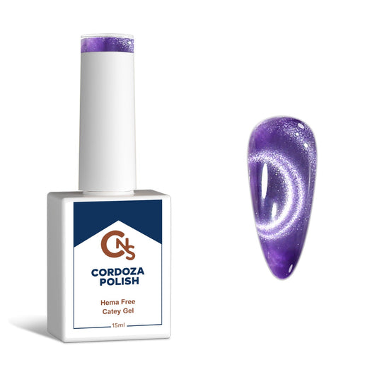 Grape Minds Think Alike - CNS Hema Free Chrome Attract Cateye Gel Polish