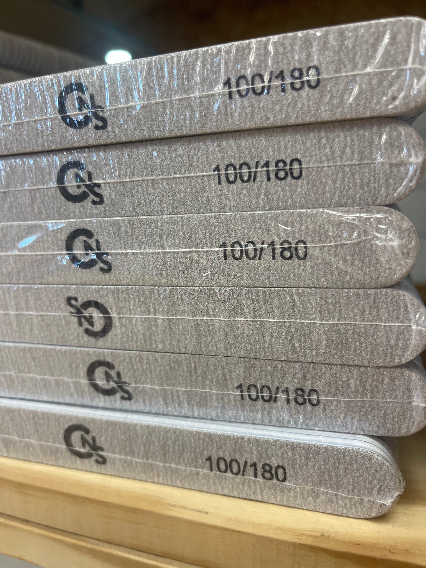 100/180 Grit White Zebra Nail File – Premium Flex Core - 50pc Pack