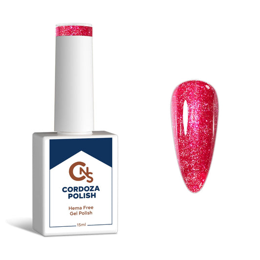 Pink Bear-y - CNS Hema Free Metallic Sparkle Gel Polish