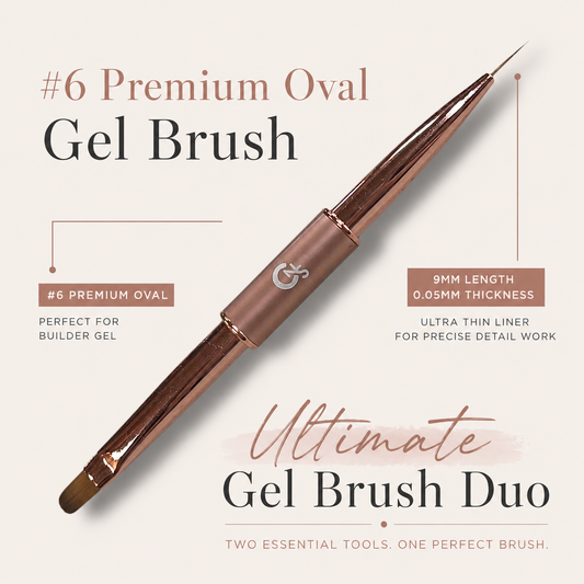 CNS Ultimate Gel Brush Duo | Liner & #6 Oval Gel Brush