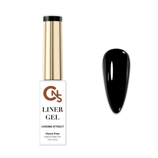 Black Chrome Attract Liner - CNS Hema Free Gel Polish