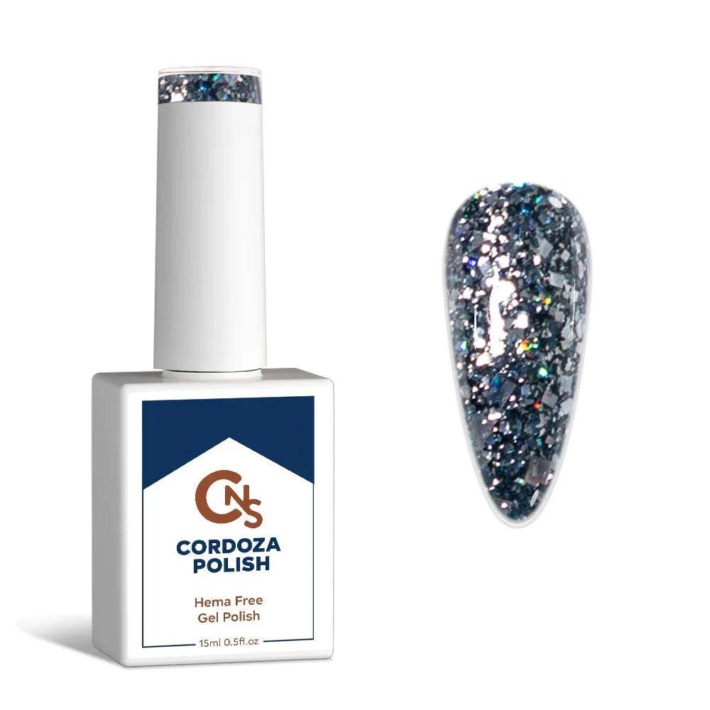 Blackout Glam - CNS Hema Free Glitter Gel Polish