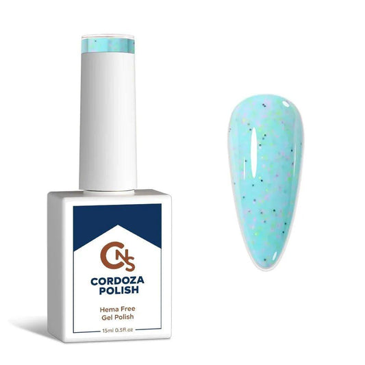 Blue Confetti - CNS Hema Free Speckle Gel Polish