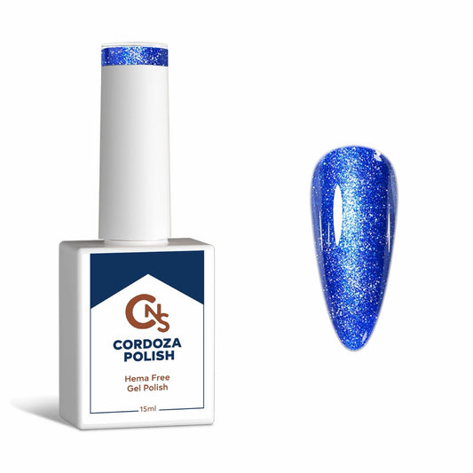 Blue Razzle - CNS Hema Free Metallic Sparkle Gel Polish