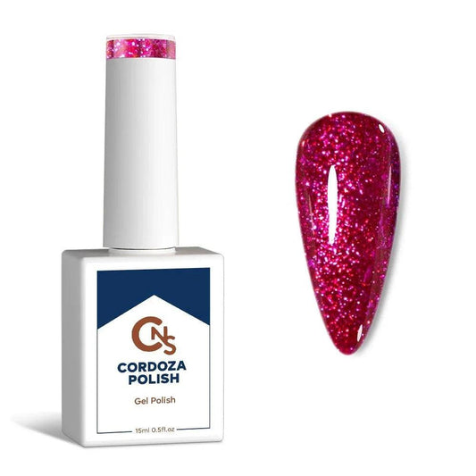 Blushin Belle - CNS Hema Free Metallic Sparkle Gel Polish