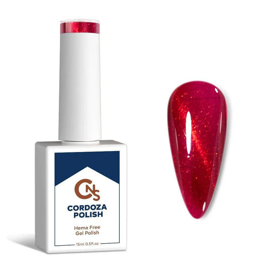 Burgundy Kiss - CNS Hema Free Shimmer Gel Polish