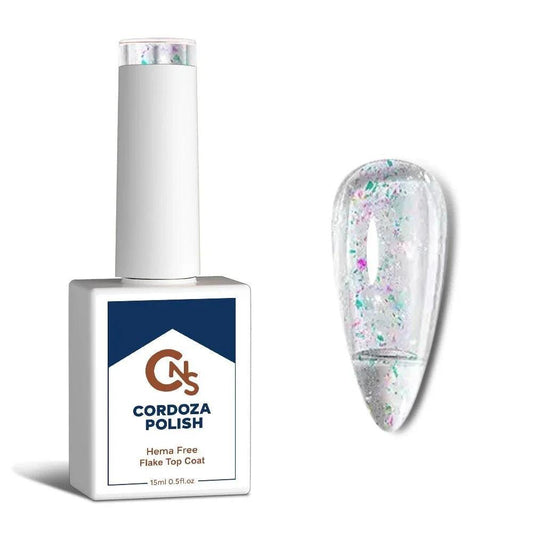 Mardi Gras Flake Top Coat -  CNS Hema Free Gel Polish