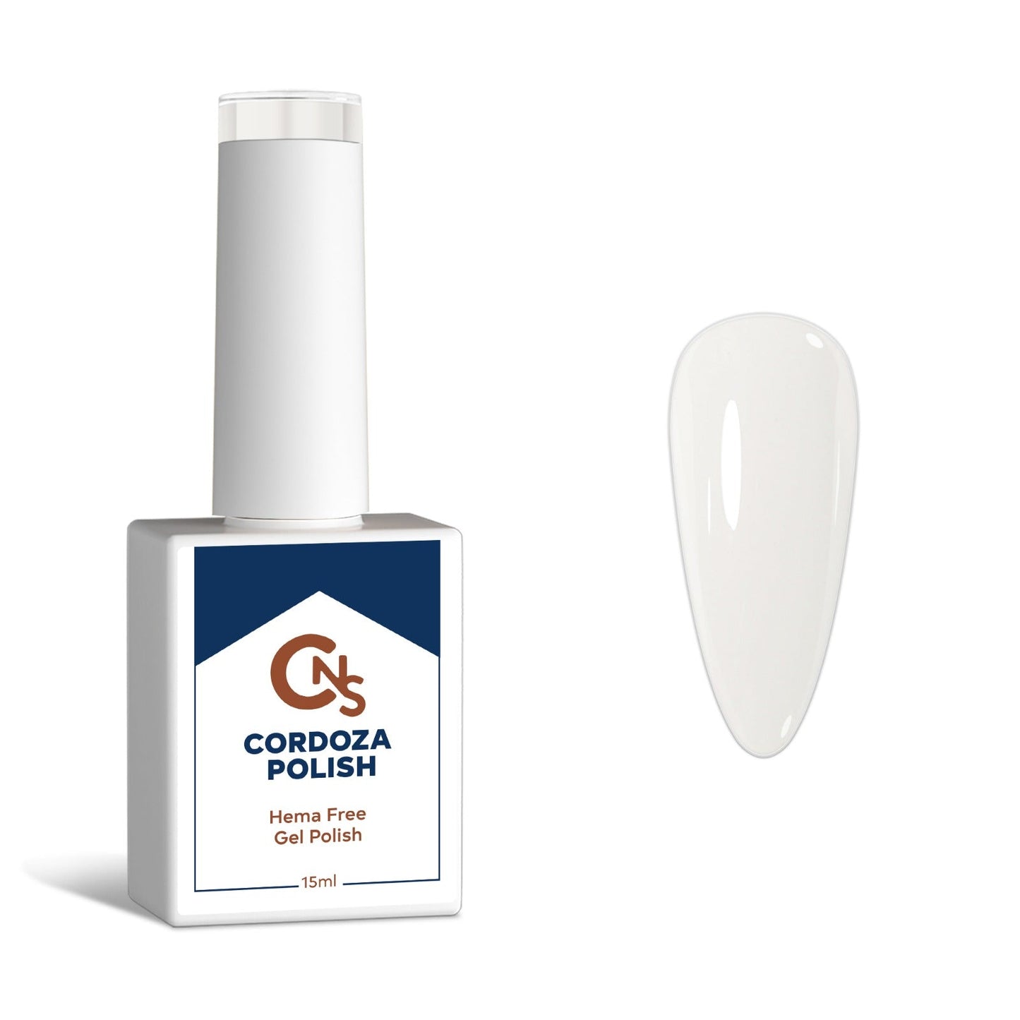 Milky White - CNS Hema Free Gel Polish + Top