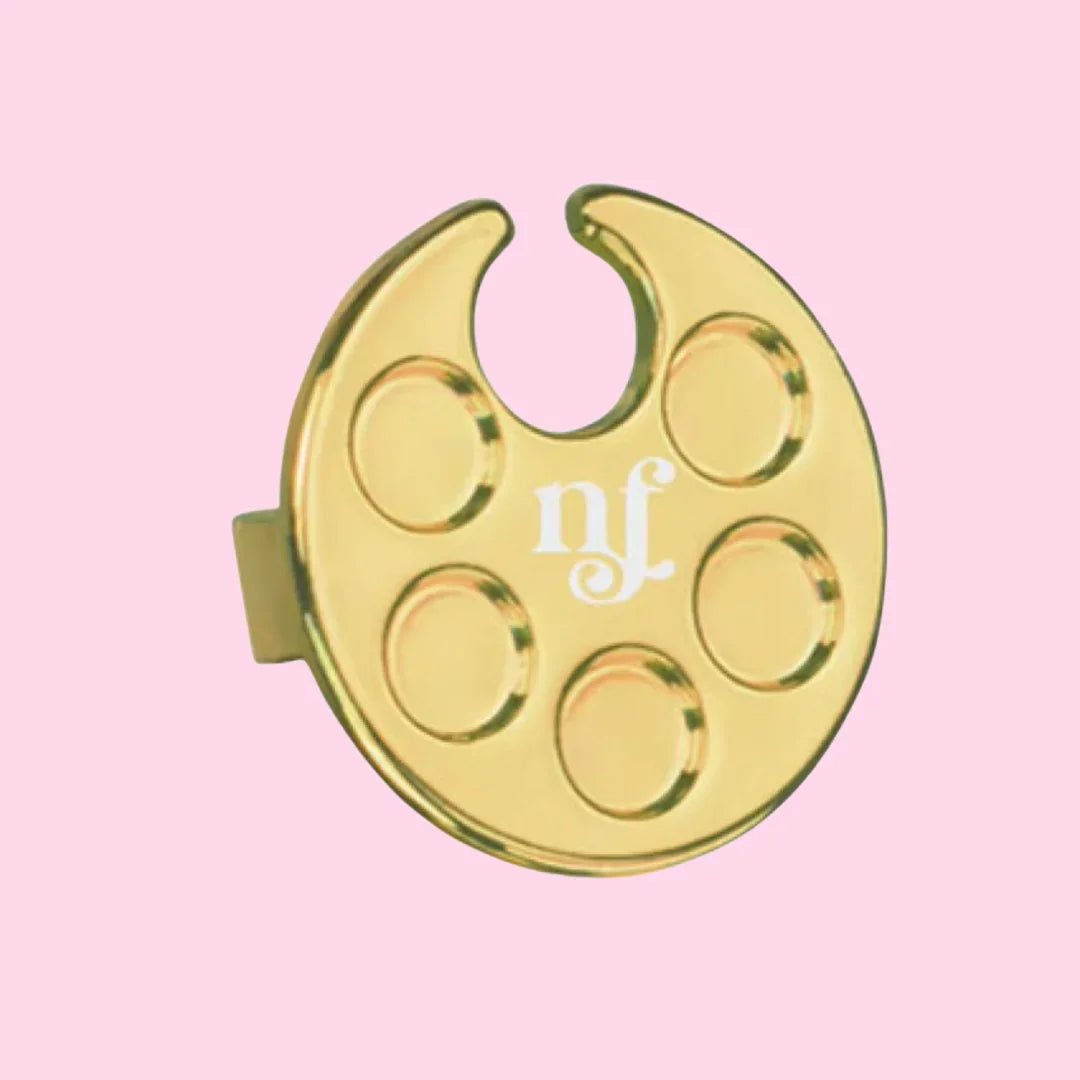 Mini Gold Art Palette - Adjustable Thumb Ring