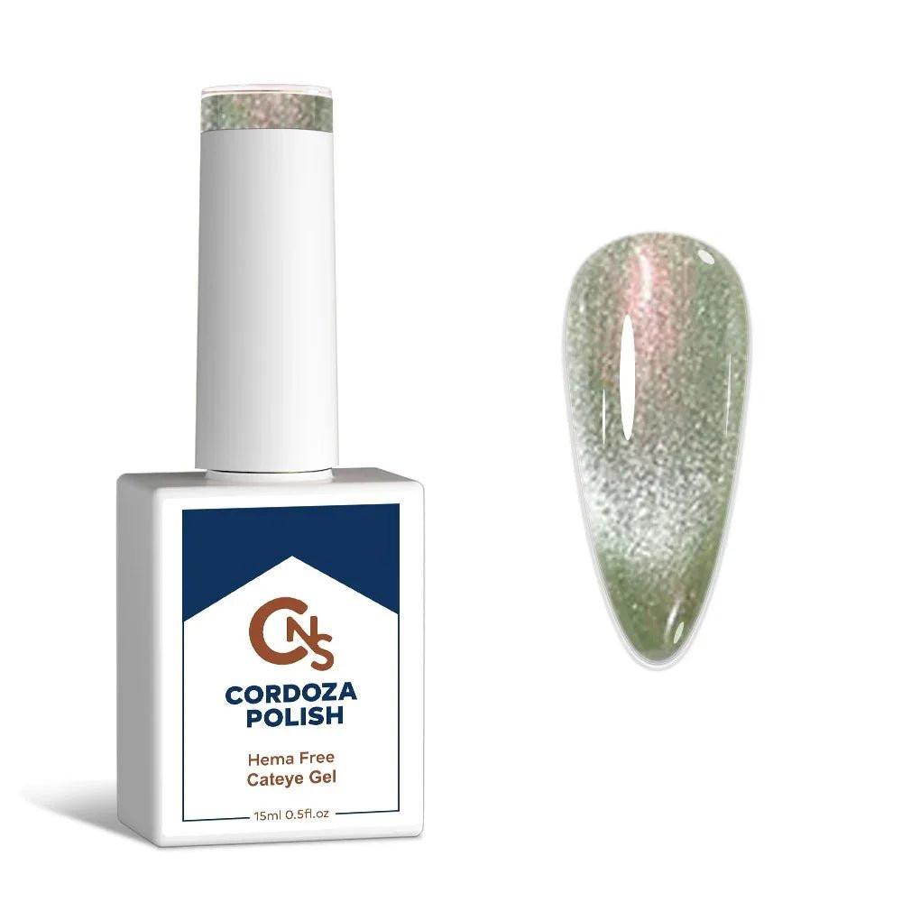 Mint Signal - CNS Hema Free Aurora Cateye Gel Polish