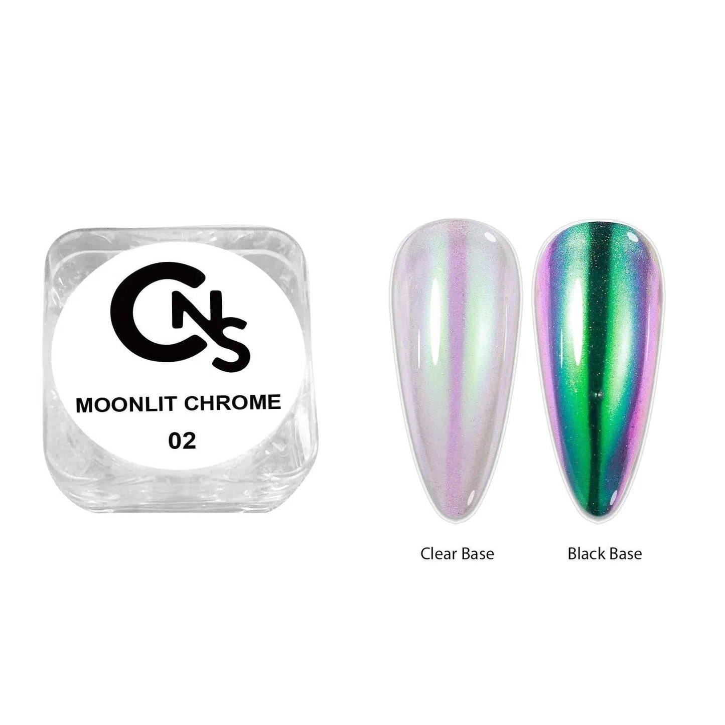 Moonlit Ice Translucent Mirror Powder 6pc | Oil Slick Chrome