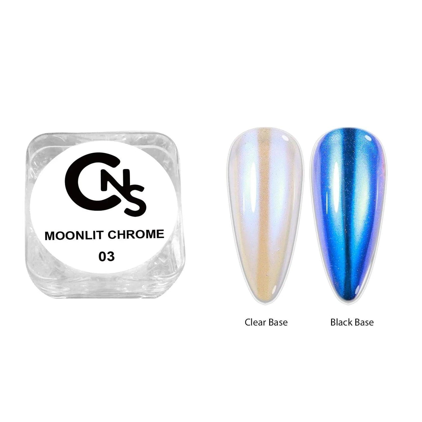 Moonlit Ice Translucent Mirror Powder 6pc | Oil Slick Chrome