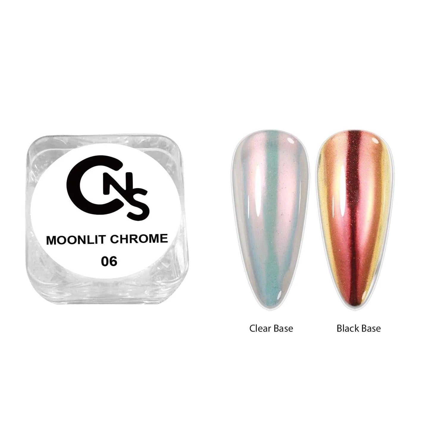 Moonlit Ice Translucent Mirror Powder 6pc | Oil Slick Chrome