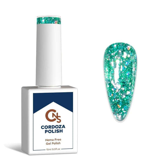 Poolside Hologlam - CNS Hema Free Glitter Gel Polish