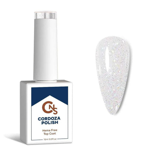 Sparks Fly Sparkle Top Coat -  CNS Hema Free Gel Polish