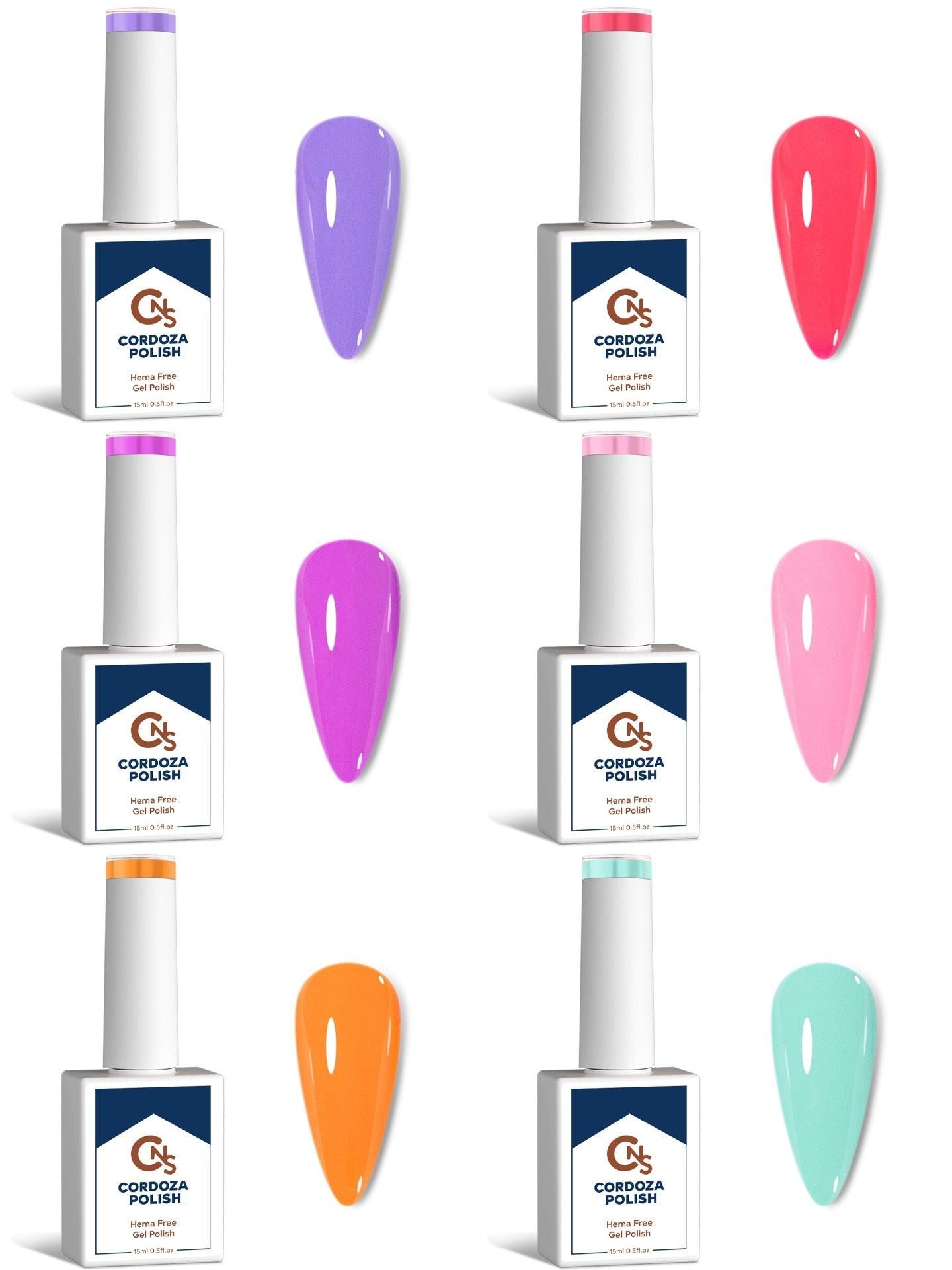 Summer Punch 6pc Collection - CNS Hema Free Gel Polish