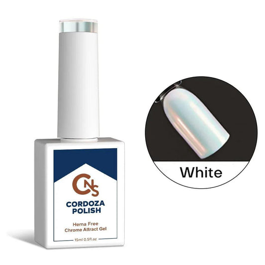 White Chrome Attract - CNS Hema Free Gel Polish