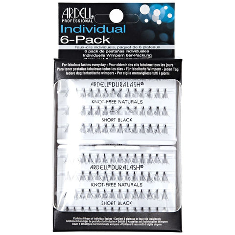 6 Pack Knot-Free Individuals Short Black