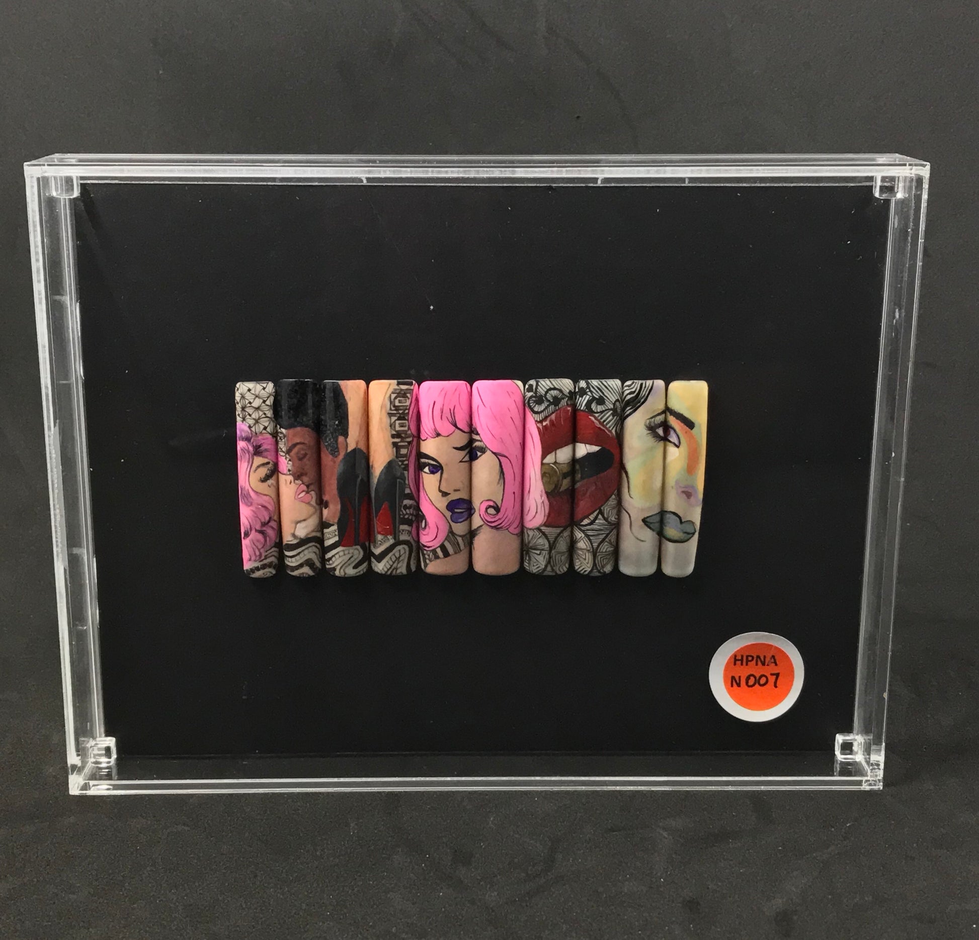 Nail art board, nail art display, magnetic nail art display, magnetic nails, competition nail art board, competition display, competition tips display, boxed nail art display box, boxed tip art display box,